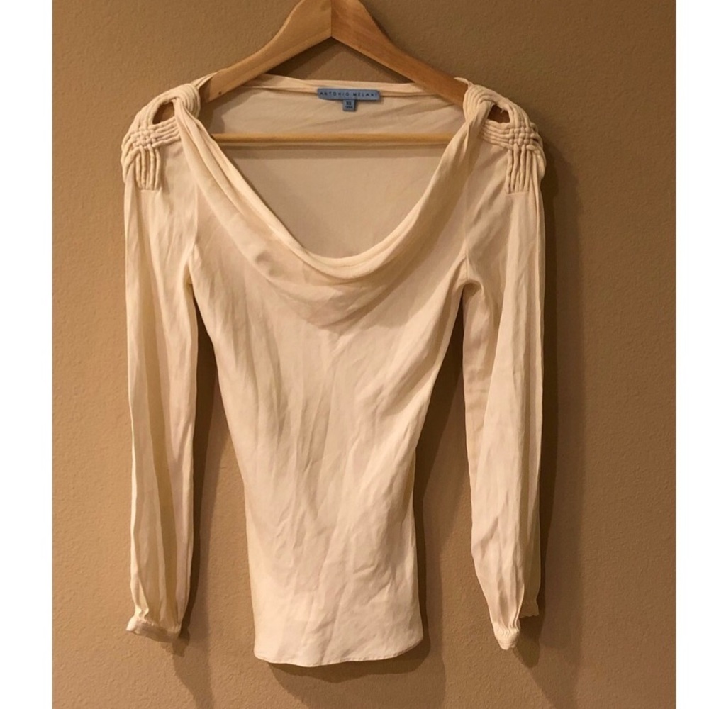Antonio Melani ivory blouse sz xs